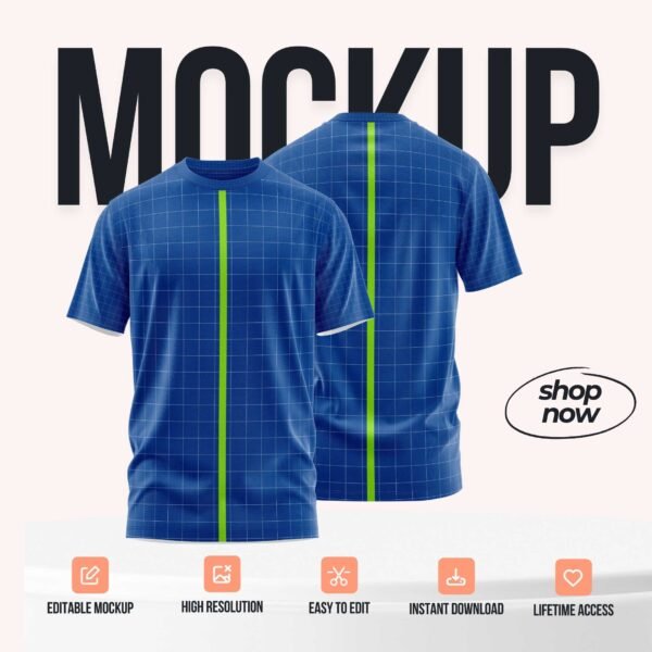 Round neck T-shirt V2 PSD Mockup