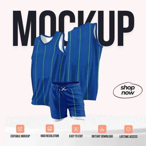 Basketball Jersey V2 PSD Mockup