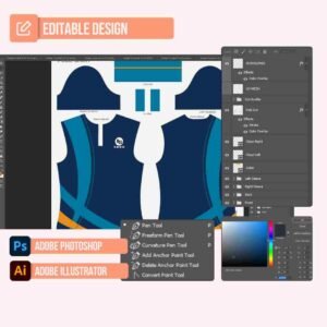 Blue/Sky blue Polo Shirt Design