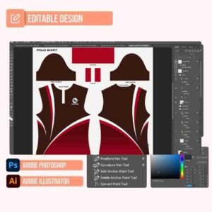 Red/White Polo Shirt Design