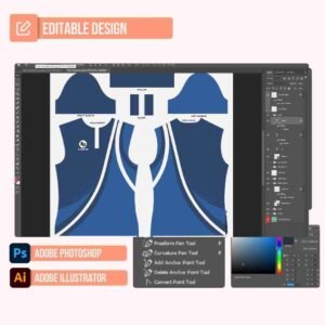 Blue/White Polo Shirt Design