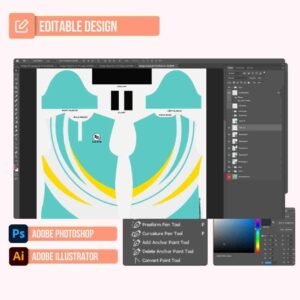 Mint Green/White/Yellow Polo Shirt Design
