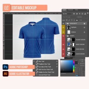Mandarin T-Shirt PSD Mockup