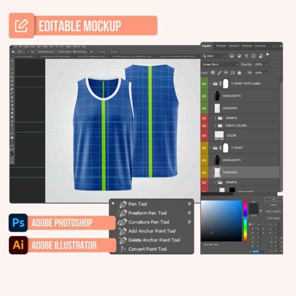 Jersey Basketball V3 PSD Mockup - Image 2