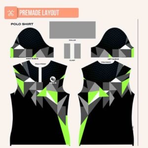Green/Black/White Polo Shirt Design
