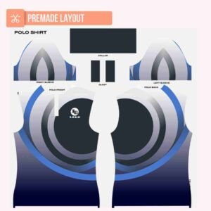 Blue/White/Black Polo Shirt Design