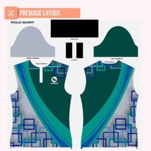 Green/Blue/White Polo Shirt Design
