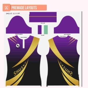 Violet/Yellow/Black Polo Shirt Design