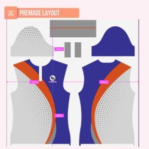 Blue/White/Orange Polo Shirt Design