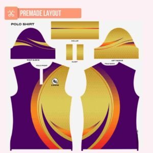 Yellow/Violet/Orange Polo Shirt Design