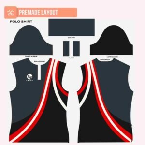 Red/White/Black Polo Shirt Design