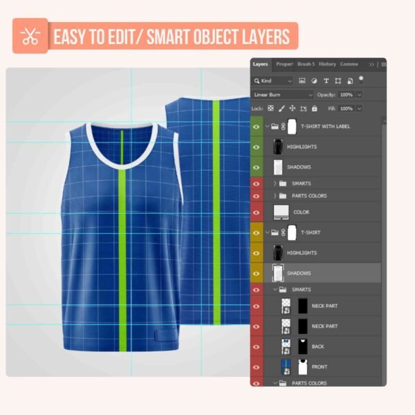 Jersey Basketball V3 PSD Mockup - Image 3