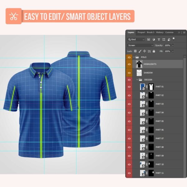 Polo shirt V2 PSD Mockup - Image 3