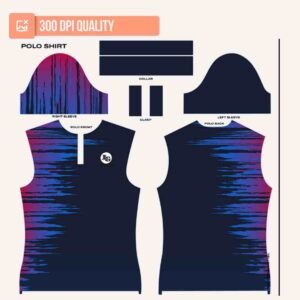 Blue/Violet/Black Polo Shirt Design