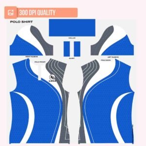Blue/Gray/White Polo Shirt Design