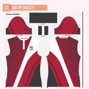 Maroon/White Polo Shirt Design