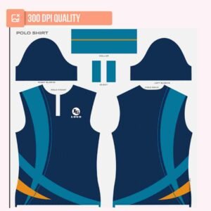 Blue/Sky blue Polo Shirt Design