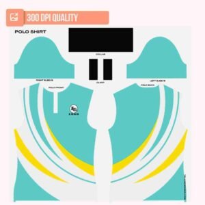 Mint Green/White/Yellow Polo Shirt Design