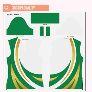 Green/Yellow/White Polo Shirt Design