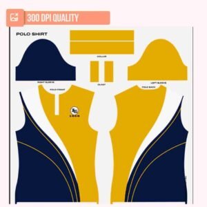 Yellow/Blue/White/ Polo Shirt Design
