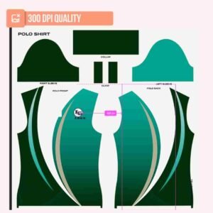 Green/Black/White Polo Shirt Design