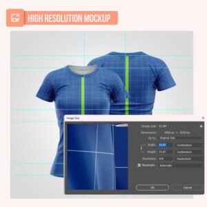 Women Shortsleeve Roundneck PSD Mockup