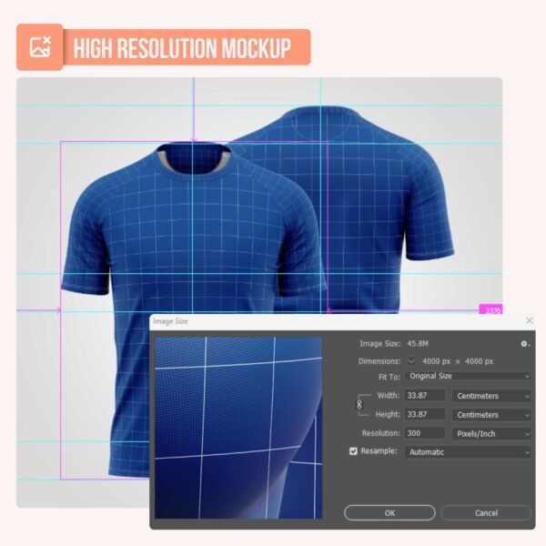Round-Neck T-shirt PSD Mockup - Image 4