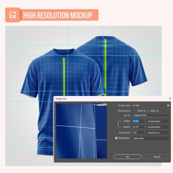 Round neck T-shirt V2 PSD Mockup - Image 4