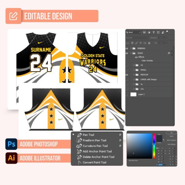 Basketball Jersey Design - PC11 - Image 2