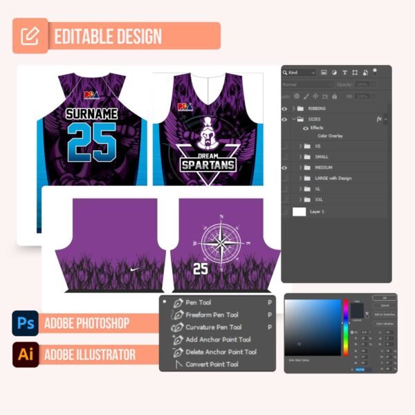 Basketball Jersey Design - PC04 - Image 2