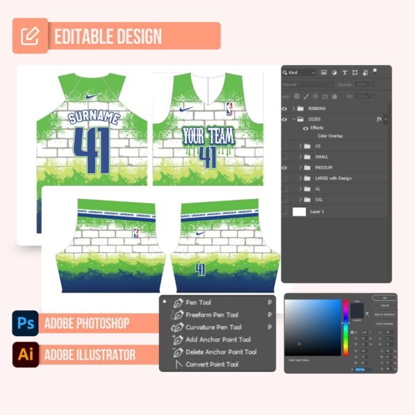 Basketball Jersey Design - PC50 - Image 2