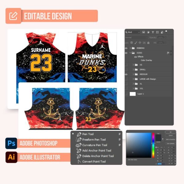 Basketball Jersey Design - PC06 - Image 2