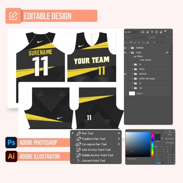 Basketball Jersey Design - PC55 - Image 2
