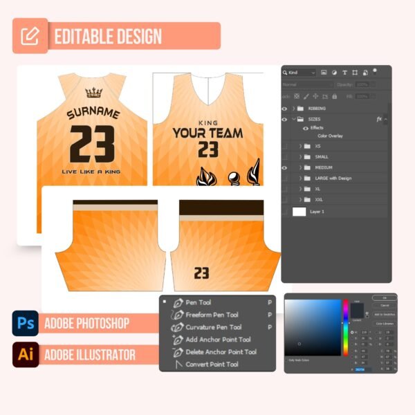 Basketball Jersey Design - PC70 - Image 2