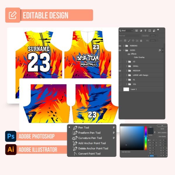 Basketball Jersey Design - PC73 - Image 2
