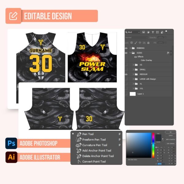 Basketball Jersey Design - PC09 - Image 2