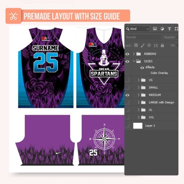 Basketball Jersey Design - PC04 - Image 3