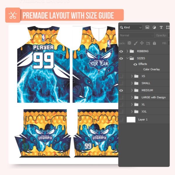 Basketball Jersey Design - PC40 - Image 3