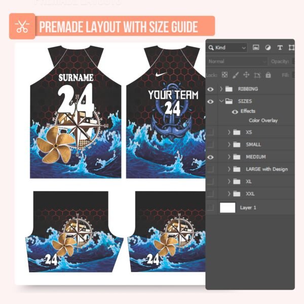 Basketball Jersey Design - PC43 - Image 3