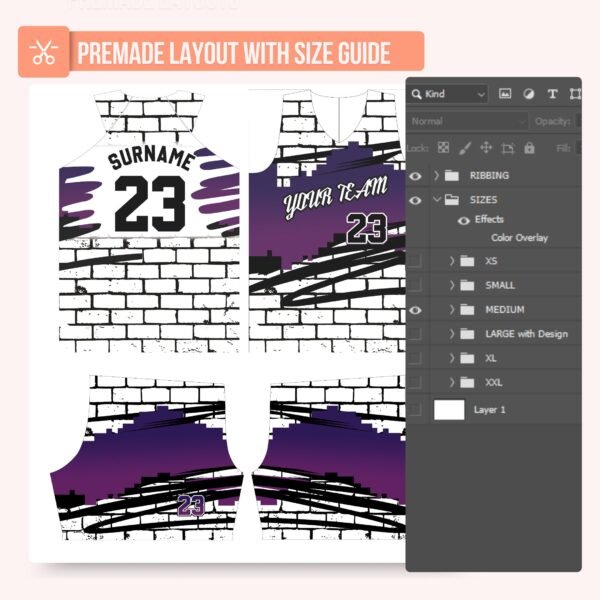 Basketball Jersey Design - PC51 - Image 3