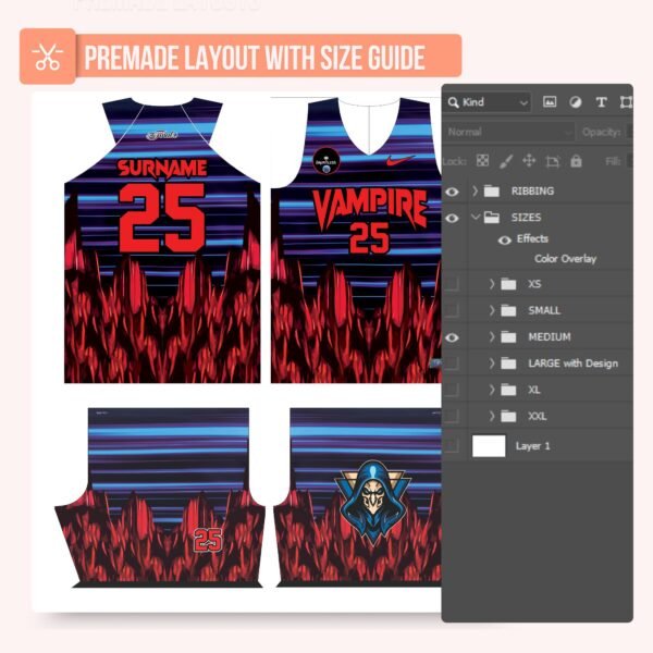Basketball Jersey Design - PC07 - Image 3