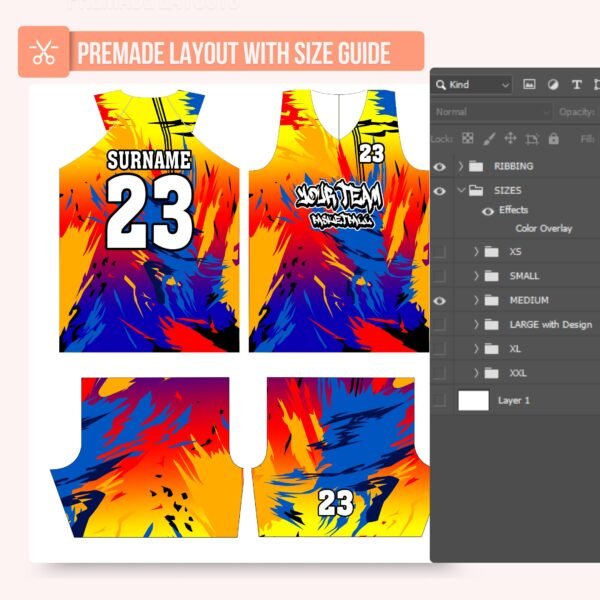 Basketball Jersey Design - PC73 - Image 3