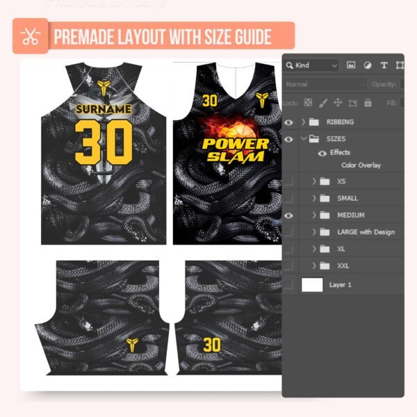Basketball Jersey Design - PC09 - Image 3