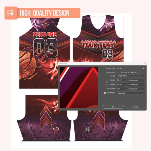 Basketball Jersey Design - PC28 - Image 4