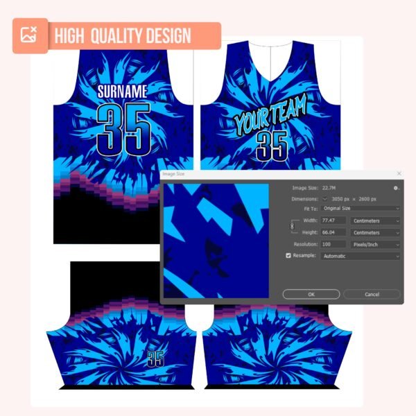 Basketball Jersey Design - PC45 - Image 4