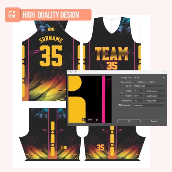 Basketball Jersey Design - PC57 - Image 4
