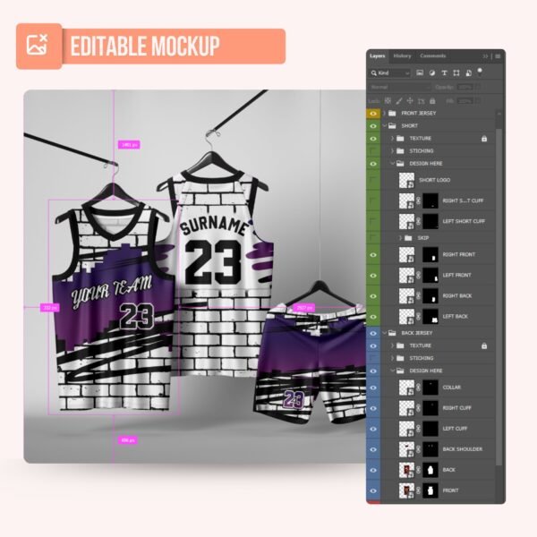 Basketball Jersey Design - PC51 - Image 5