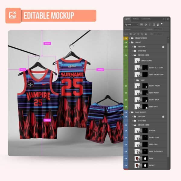 Basketball Jersey Design - PC07 - Image 5