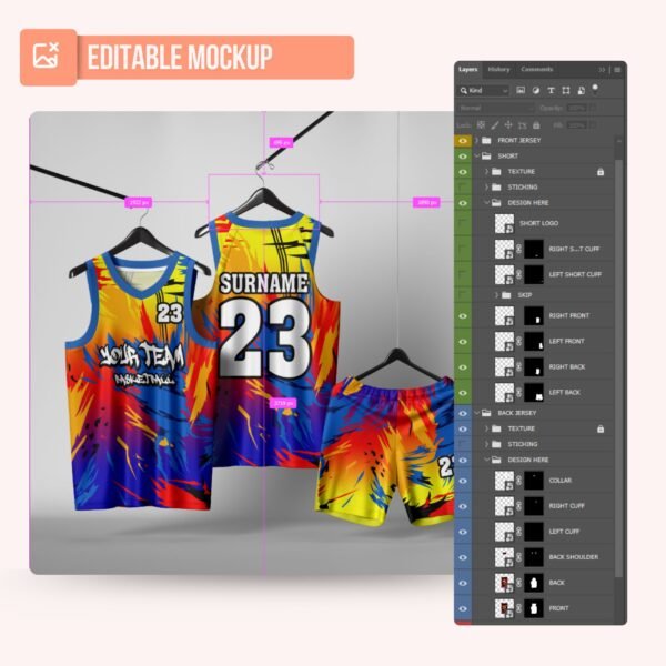 Basketball Jersey Design - PC73 - Image 5