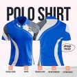 Blue/Gray/White Polo Shirt Design